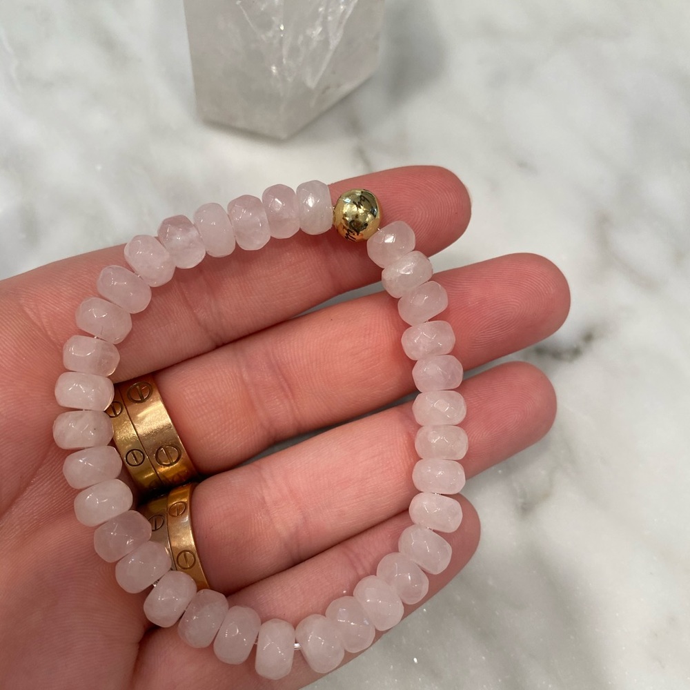 ROSE QUARTZ HEALING CRYSTAL BRACELET